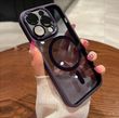 Чохол для iPhone 15 Pro Max Premium acrylic case Затемнена стінка Dark Purple
