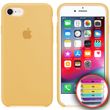 Чехол silicone case for iPhone 7/8 с микрофиброй и закрытым низом Yellow / Желтый