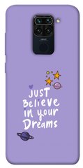 Чехол для Xiaomi Redmi Note 9 / Redmi 10X PandaPrint Just believe in your Dreams надписи