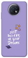 Чехол для Xiaomi Redmi Note 9 5G / Note 9T PandaPrint Just believe in your Dreams надписи