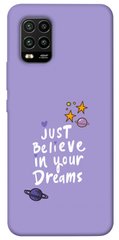 Чехол для Xiaomi Mi 10 Lite PandaPrint Just believe in your Dreams надписи