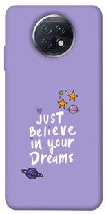 Чехол для Xiaomi Redmi Note 9 5G / Note 9T PandaPrint Just believe in your Dreams надписи