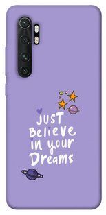Чохол для Xiaomi Mi Note 10 Lite PandaPrint Just believe in your Dreams написи