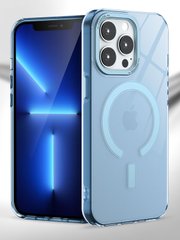 Чехол для iPhone 12 Pro Max Matt Clear Case with Magsafe Blue