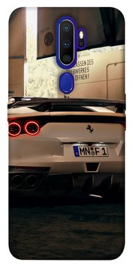 Чехол для Oppo A9 (2020) PandaPrint White Ferrari авто