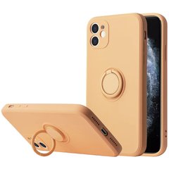 Чехол TPU Candy Ring Full Camera для Apple iPhone 12 (6.1"") Оранжевый / Coral