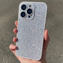 Чехол с блестками, стразами для iPhone 13 Pro Max Galaxy case White