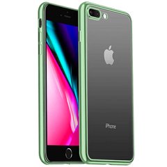 Прозрачный силиконовый чехол с глянцевой окантовкой Full Camera для Apple iPhone 7 plus/8 plus (5.5) Зеленый