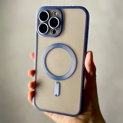 Чохол для iPhone 14 Pro Max Matt Shining Case with Magsafe + скло на камеру Sierra Blue