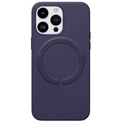 Чохол для iPhone 14 New Leather Case With Magsafe Navy Blue