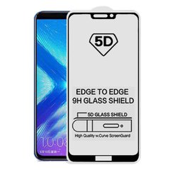 5D стекло для Huawei Honor 8c Black Черное - Полный клей / Full Glue