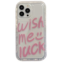 Чехол для iPhone 12 / 12 Pro Transparent Shockproof Case Wish me luck
