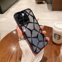 Чехол 2в1 с блестками, стразами для Iphone 13 Luxury Glitter Prism Black