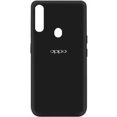 Чехол для Oppo A31 Silicone Full с закрытым низом и микрофиброй Черный / Black