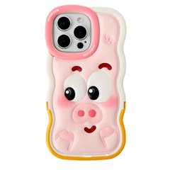 Чехол для iPhone 14 Волнистый Pig + подставка