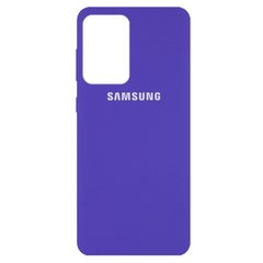 Чехол для Samsung Galaxy A72 4G / A72 5G Silicone Full Фиолетовый / Purple с закрытым низом и микрофиброй