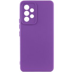 Чехол для Samsung Galaxy A73 5G Silicone Full camera закрытый низ + защита камеры Фиолетовый / Purple