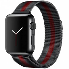 Ремінець для Apple Watch 38/40/41 mm Milanese Loop Black/Red