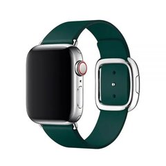 Ремешок для Apple Watch 38/40/41 mm Modern Buckle Leather Forest Green/Silver