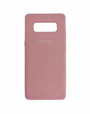 Чехол для Samsung Galaxy S8 (G950) Silicone Full бледно-розовый с закрытым низом и микрофиброй