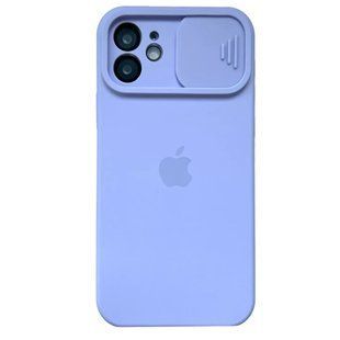 Чохол для iPhone 11 Silicone with Logo hide camera + шторка на камеру Light Purple