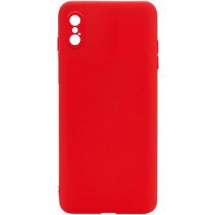 Силиконовый чехол Candy Full Camera для Apple iPhone X / XS (5.8"") Красный / Red
