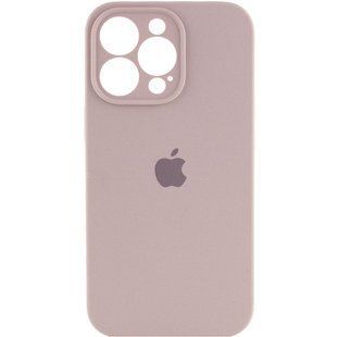 Чехол для Apple iPhone 14 Pro Max Silicone Full camera закрытый низ + защита камеры / Серый / Lavender