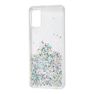 Чохол для Samsung Galaxy A41 (A415) Wave confetti прозоро-сріблястий