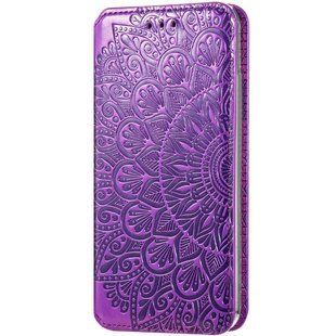 Шкіряний чохол книжка GETMAN Mandala (PU) для Samsung Galaxy M31s (Фіолетовий)