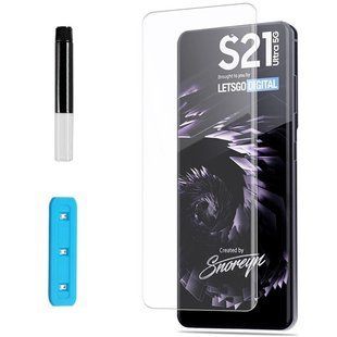 Защитное 3D стекло Nano Optics с УФ лампой для Samsung Galaxy S21 Ultra (Прозрачный)