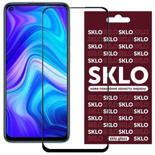 Защитное стекло SKLO 3D (full glue) для Xiaomi Redmi Note 9 / Redmi 10X, Черный