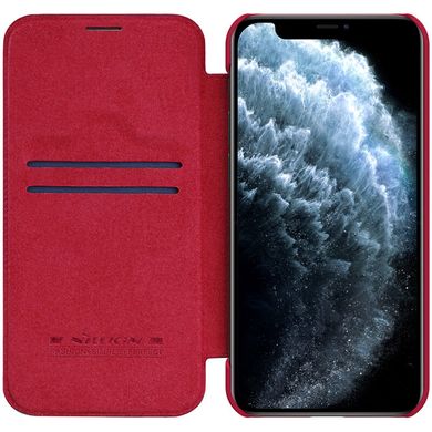 Кожаный чехол (книжка) Nillkin Qin Series для Apple iPhone 12 Pro / 12 (6.1"") Красный