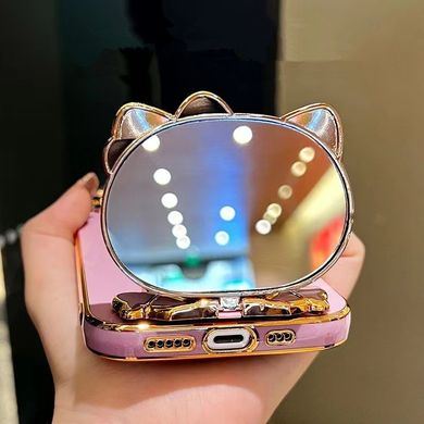 Чохол для iPhone 12 / 12 Pro Hello Kitty + дзеркало Pink