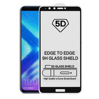 5D стекло для Huawei Y9 2018 Black Полный клей / Full Glue, Черный