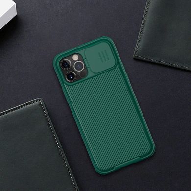 Карбоновая накладка Nillkin Camshield (шторка на камеру) для Apple iPhone 13 Pro Max (6.7") Зеленый / Dark Green