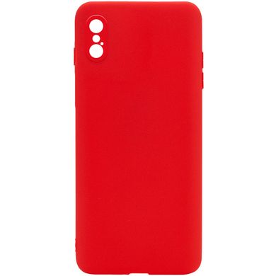 Силиконовый чехол Candy Full Camera для Apple iPhone X / XS (5.8"") Красный / Red