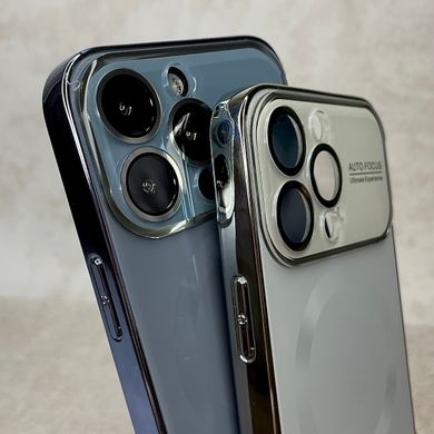 Чехол для iPhone 15 Plus Стеклянный матовый + стекло на камеру Camera Lens Glass matte case with Magsafe