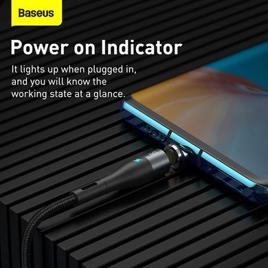 Кабель BASEUS Type-C Zinc Magnetic Safe Fast Charging Data Cable |1m, 5A| (CATXC-NG1) Black, Black