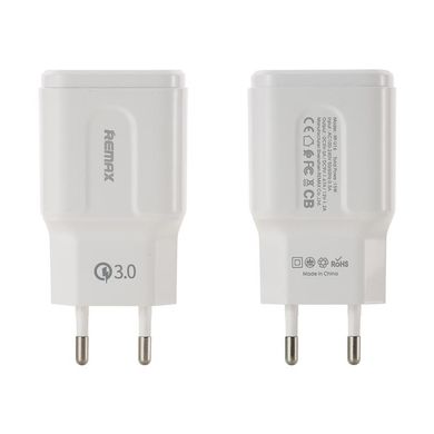 Адаптер сетевой REMAX RP-U16 Quick Charge |1USB, QC3.0, 3A|	white