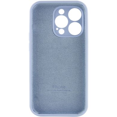 Чехол для Apple iPhone 13 Pro Silicone Full camera закрытый низ + защита камеры / Голубой / Lilac Blue
