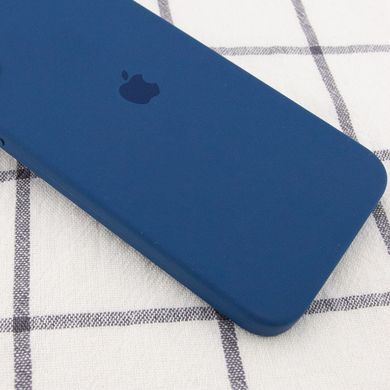 Чехол для iPhone 11 Silicone Full camera синий / закрытый низ + защита камеры