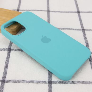 Чехол silicone case for iPhone 12 Pro / 12 (6.1") (Бирюзовый / Marine Green)