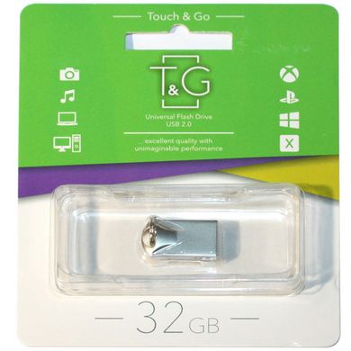 Флеш-драйв USB Flash Drive T&G 106 Metal Series 32GB (Сріблястий)