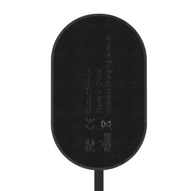 Приемник Qi BASEUS Microfiber Wireless Charging Receiver (For Type-c) |1A|, Черный