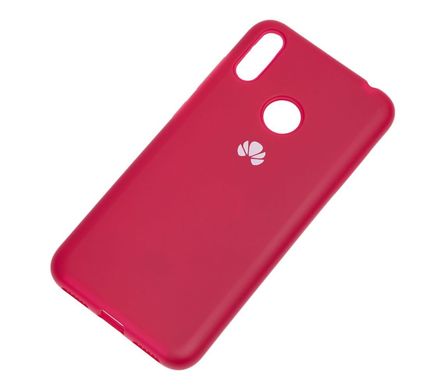 Чохол для Huawei Y7 2019 Silicone Full рожево-червоний