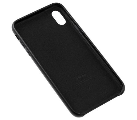 Чехол для iPhone Xs Max Leather classic "черный"