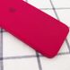 Чехол для Apple iPhone 7 / 8 / SE (2020) Silicone Full camera закрытый низ + защита камеры (Красный / Rose Red) квадратные борты