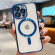 Чехол для iPhone 15 Pro Max Shining Case with Magsafe + стекло на камеру Midnight Blue