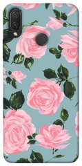 Чехол для Huawei P Smart+ 2019 PandaPrint Розовый принт цветы