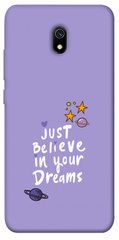 Чехол для Xiaomi Redmi 8a PandaPrint Just believe in your Dreams надписи
